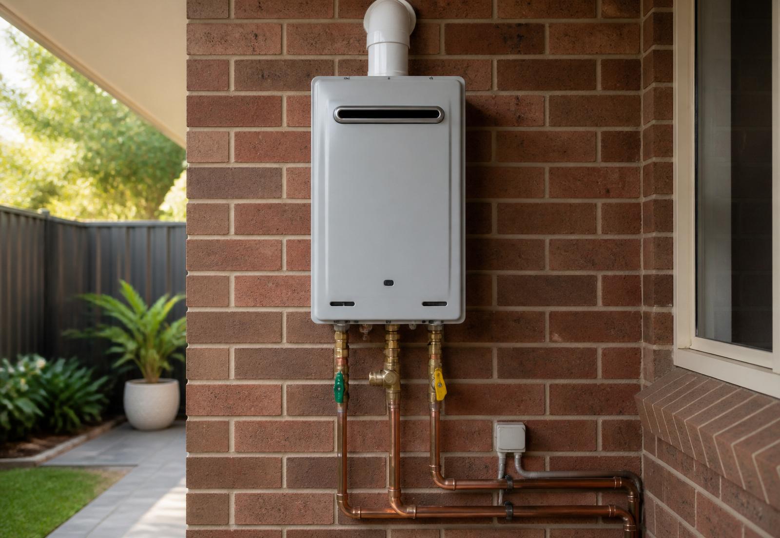 Installation — illustrative hot water system